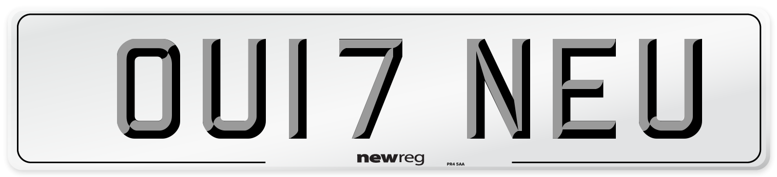 OU17 NEU Number Plate from New Reg